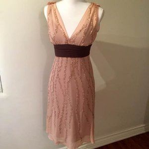 BCBG pink beaded dress size 2